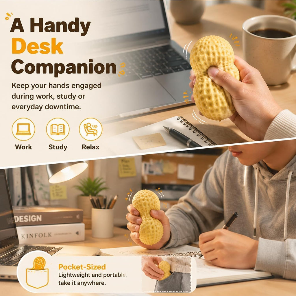 Crunchy Squishy 4-Piece Bundle – Butter, Peanut, Potato & Soap Sensory Toys