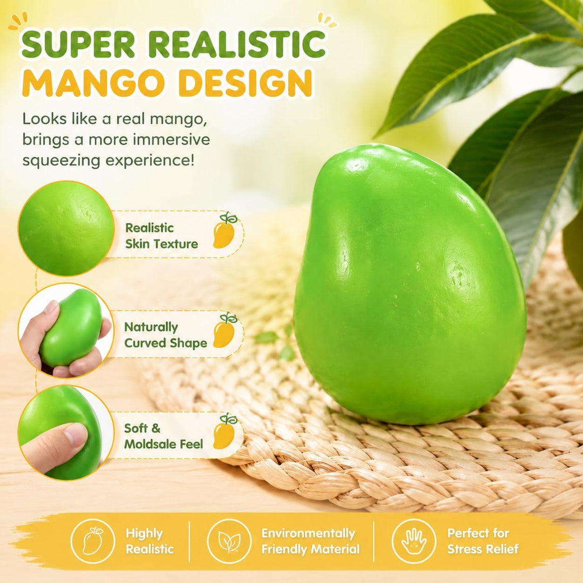 Color-Changing Crunchy Mango Squishy