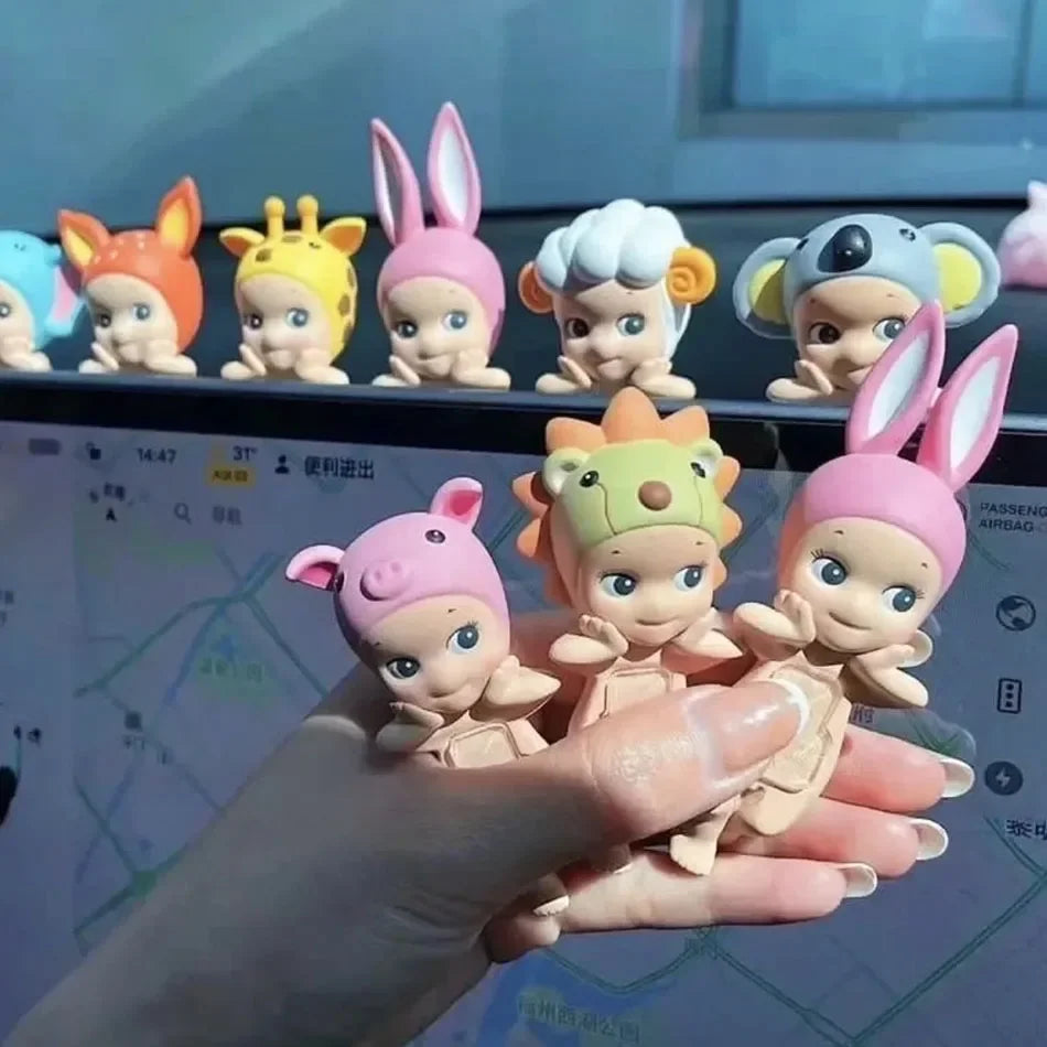 Sonn Angel Hippers Mini Figures Animal Blind Box Mysteries Kawaii Ornament Doll Kid Phone Decoration Cute Christmas Gift