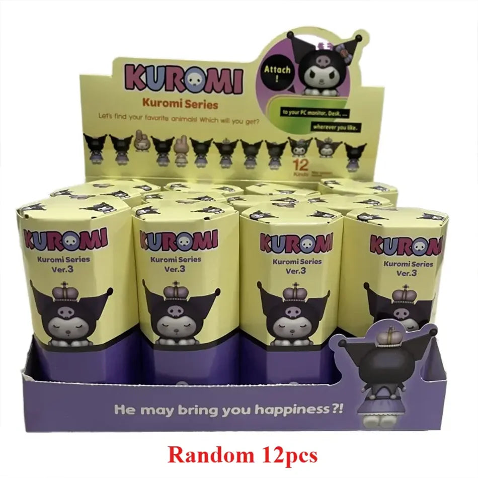 THE Sanrio Kuromi Series Surprise Box Christmas Advent Party Box Mini Anime Figures Doll Toys Children Xmas Gifts