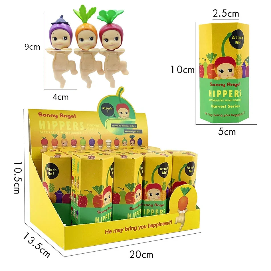 Mini Figure Sunny Angel Hippers Harvest Series Fruit Blind Box Mysteries Kawaii Ornaments Doll Kid Surprise Christmas Cute Gift