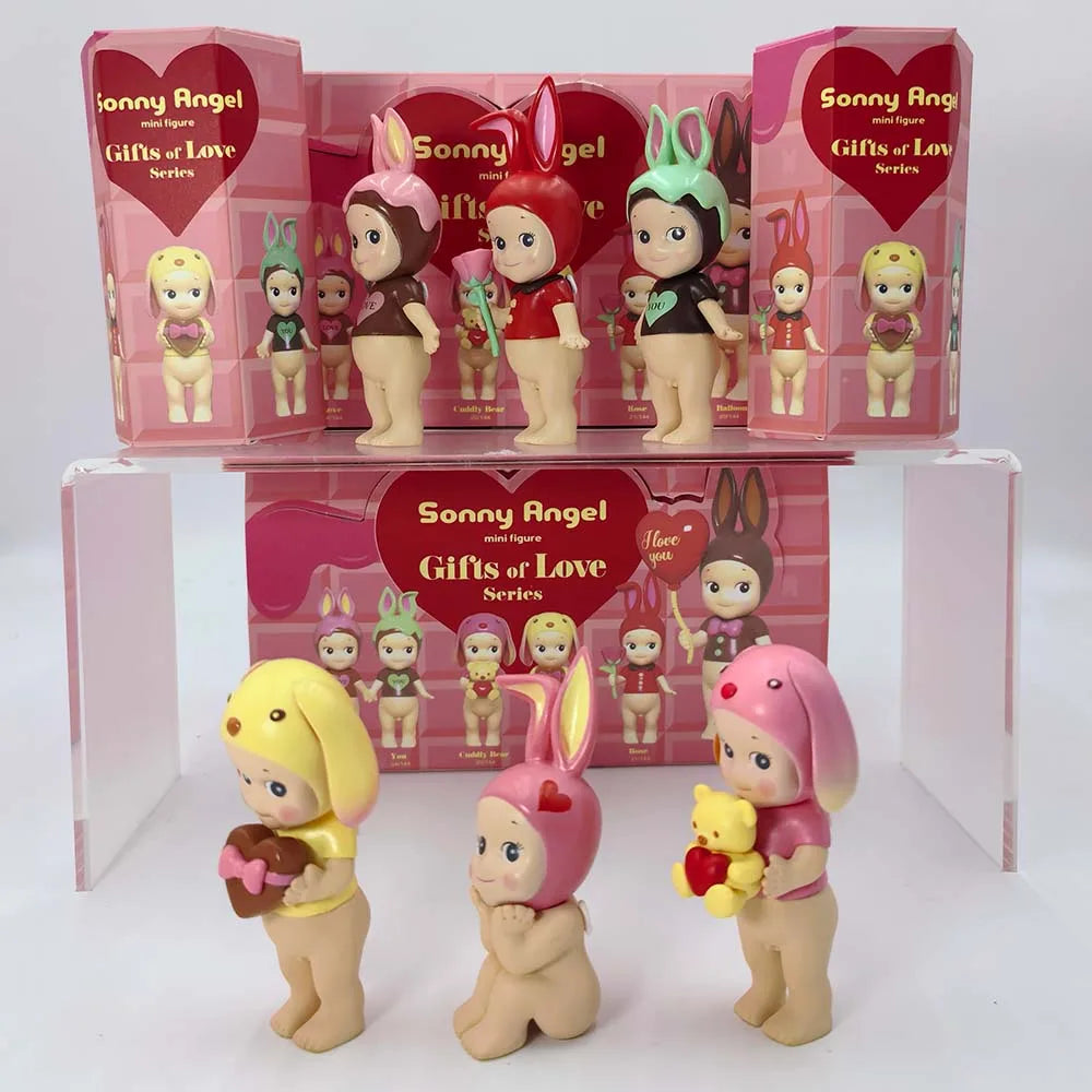 Sonny Angel Gifts Of Love Series Model Limited Collection Figure Cartoon Desktop Blind Box Xmas Valentine'S Day Gift Toy