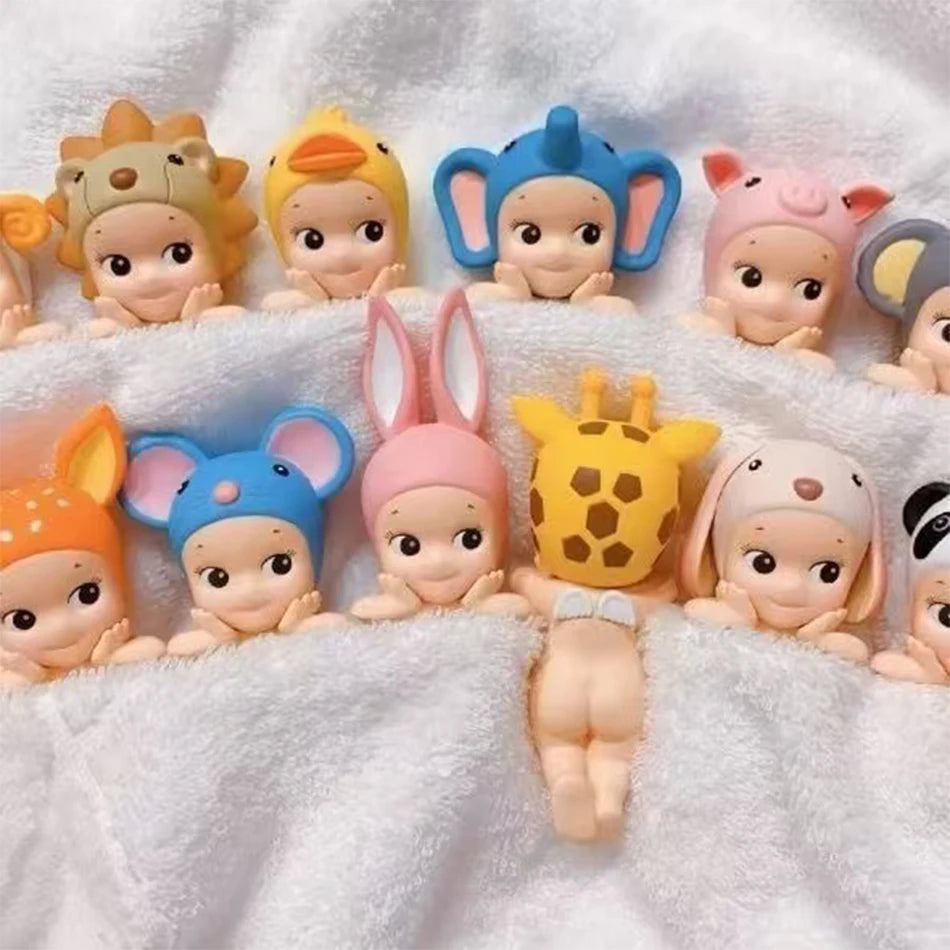 Sonn Angel Hippers Mini Figures Animal Blind Box Mysteries Kawaii Ornament Doll Kid Phone Decoration Cute Christmas Gift