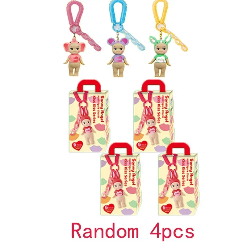 Sonny Angel Kiss Kiss Series Blind Box Cute Figure Model Toy Cartoon Bag Decoration Keychain Pendant Doll Hobbiarm Birthday Gift