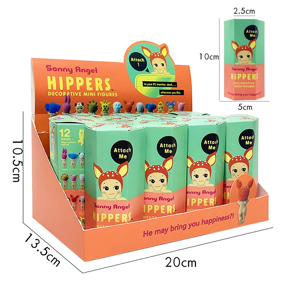 Sonn Angel Hippers Mini Figures Animal Blind Box Mysteries Kawaii Ornament Doll Kid Phone Decoration Cute Christmas Gift