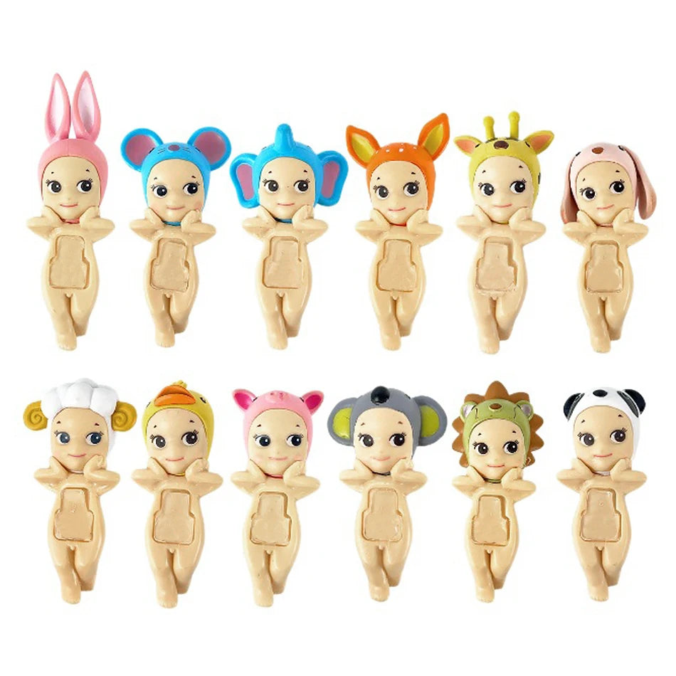 Sonn Angel Hippers Mini Figures Animal Blind Box Mysteries Kawaii Ornament Doll Kid Phone Decoration Cute Christmas Gift