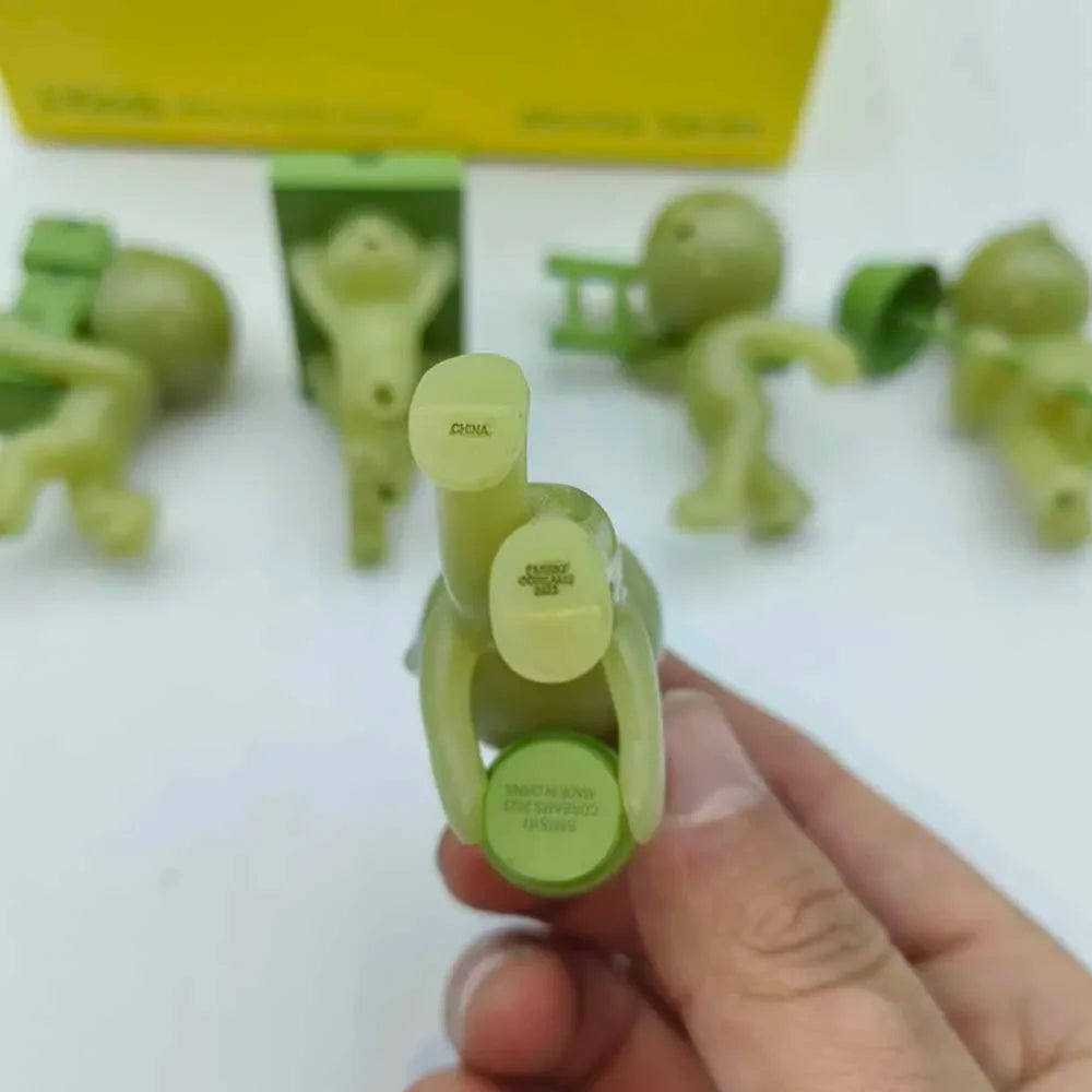 Smiski Moving Series Mystery Cute Noctilucent Green Doll Action Figures Cartoon Desktop Blind Box Toys Birthday Gift