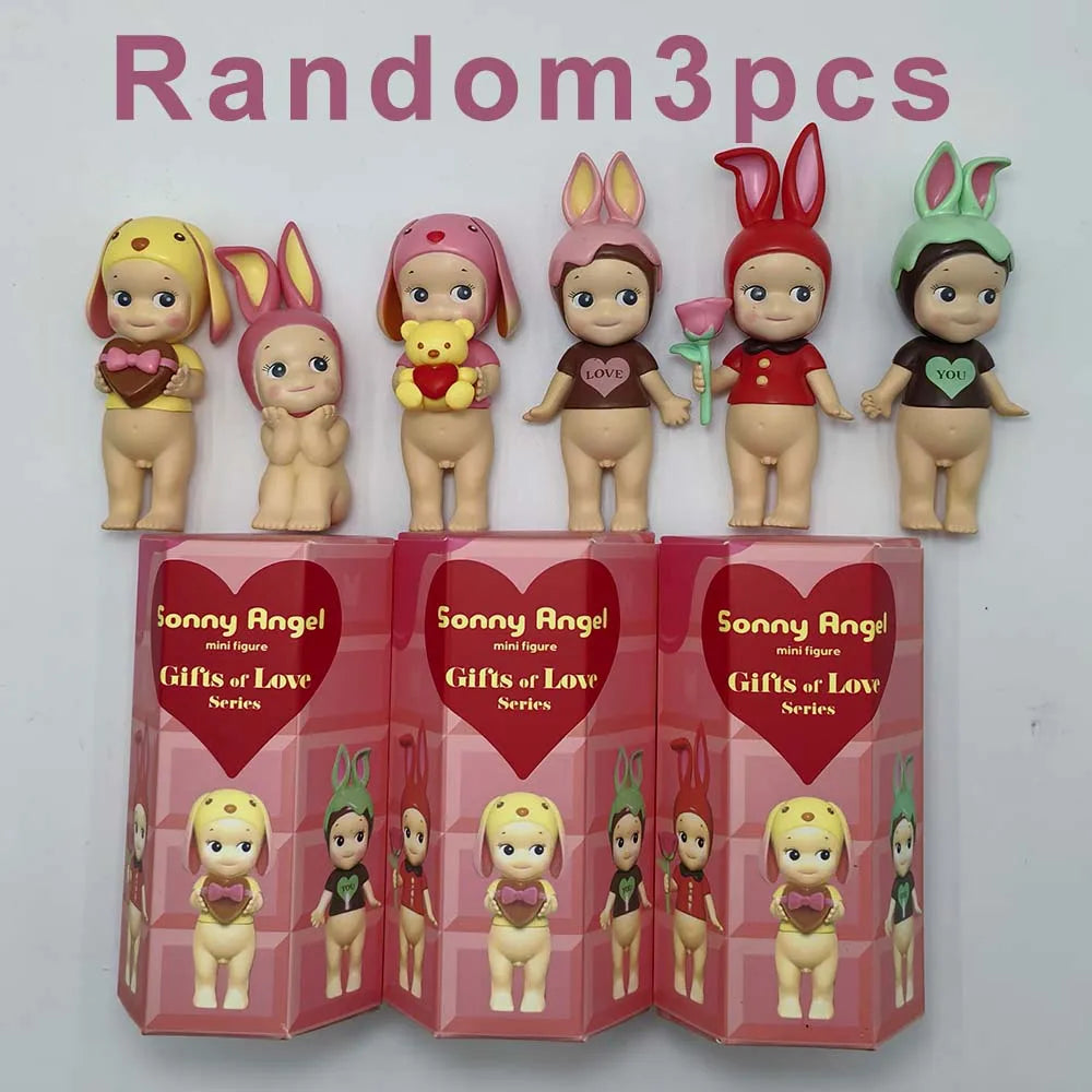 Sonny Angel Gifts Of Love Series Model Limited Collection Figure Cartoon Desktop Blind Box Xmas Valentine'S Day Gift Toy