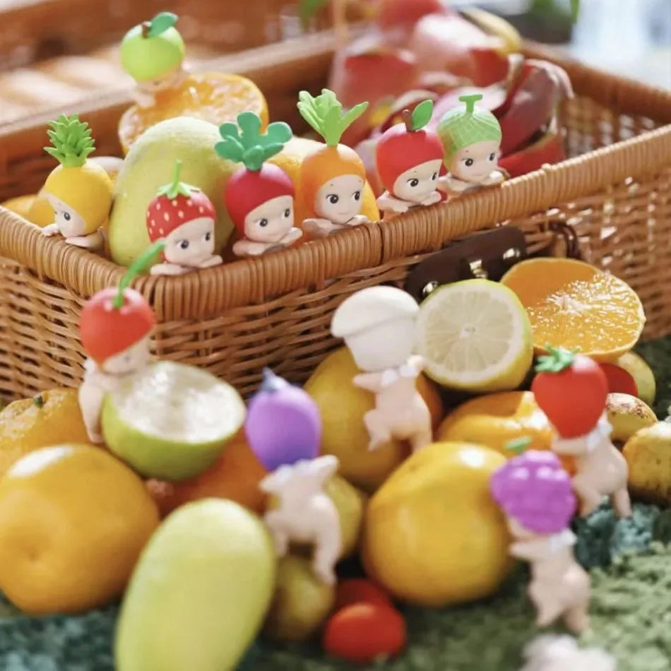 Mini Figure Sunny Angel Hippers Harvest Series Fruit Blind Box Mysteries Kawaii Ornaments Doll Kid Surprise Christmas Cute Gift