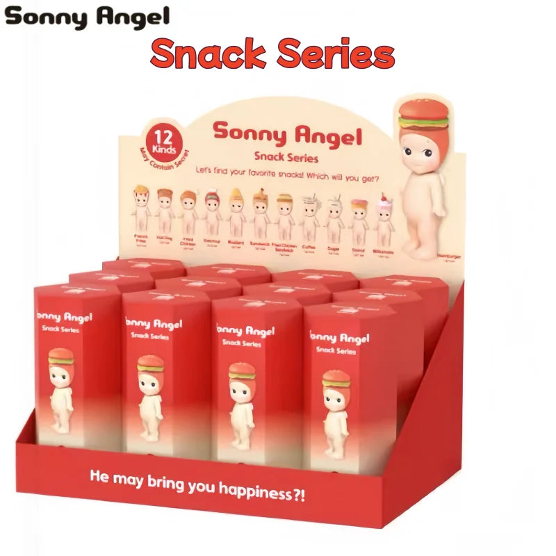 New Hot Selling Original Sonny Angel Snack Series Blind Box Mini Figures Action Toy Ornaments Dolls Fans Children Birthday Gifts