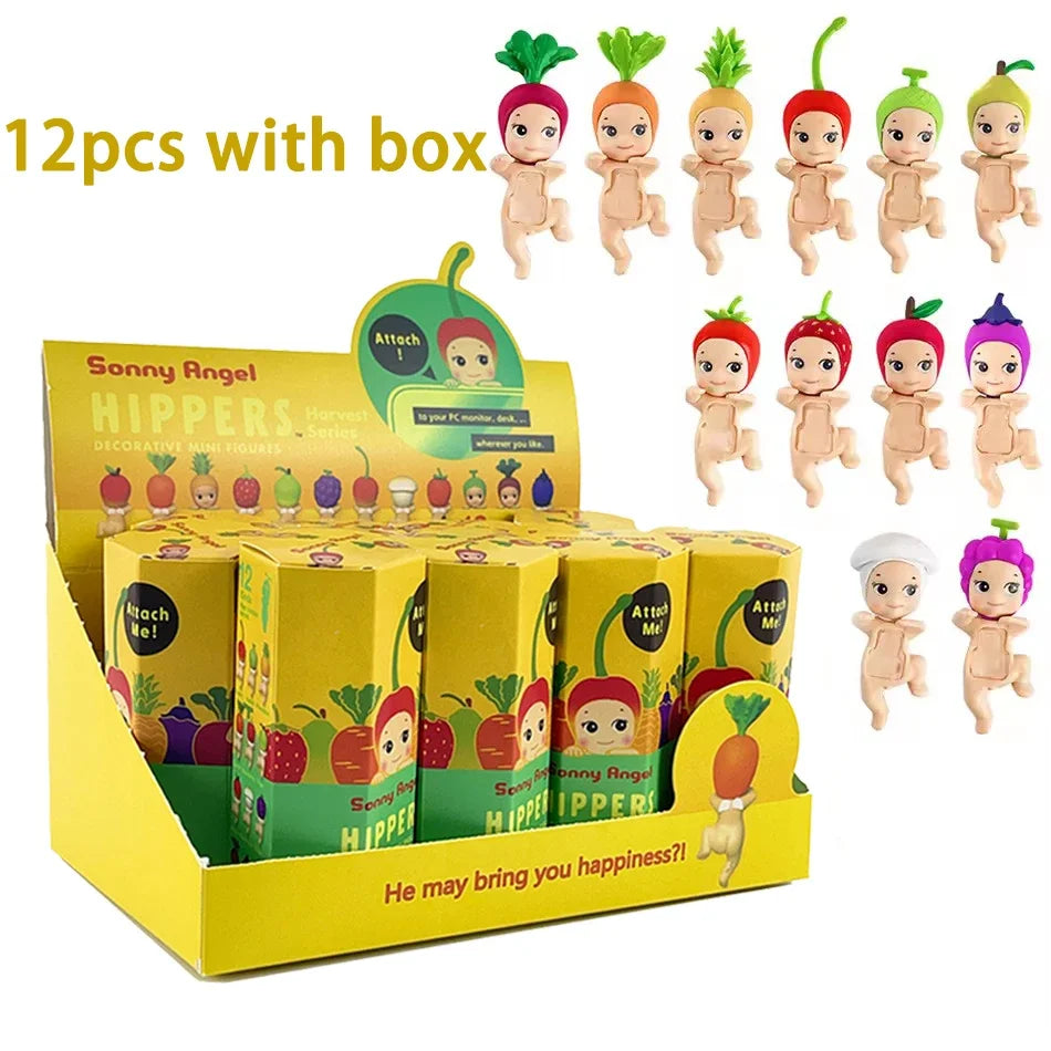 Mini Figure Sunny Angel Hippers Harvest Series Fruit Blind Box Mysteries Kawaii Ornaments Doll Kid Surprise Christmas Cute Gift