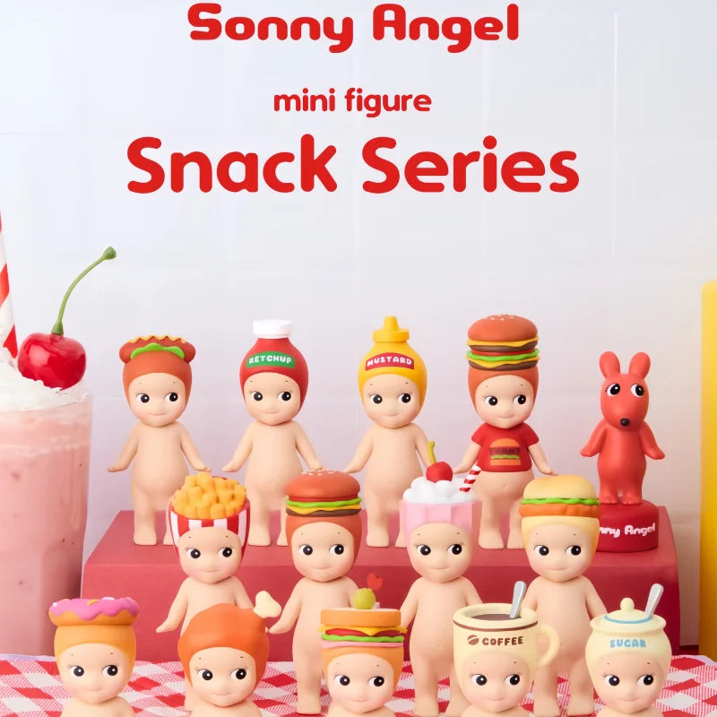 New Hot Selling Original Sonny Angel Snack Series Blind Box Mini Figures Action Toy Ornaments Dolls Fans Children Birthday Gifts