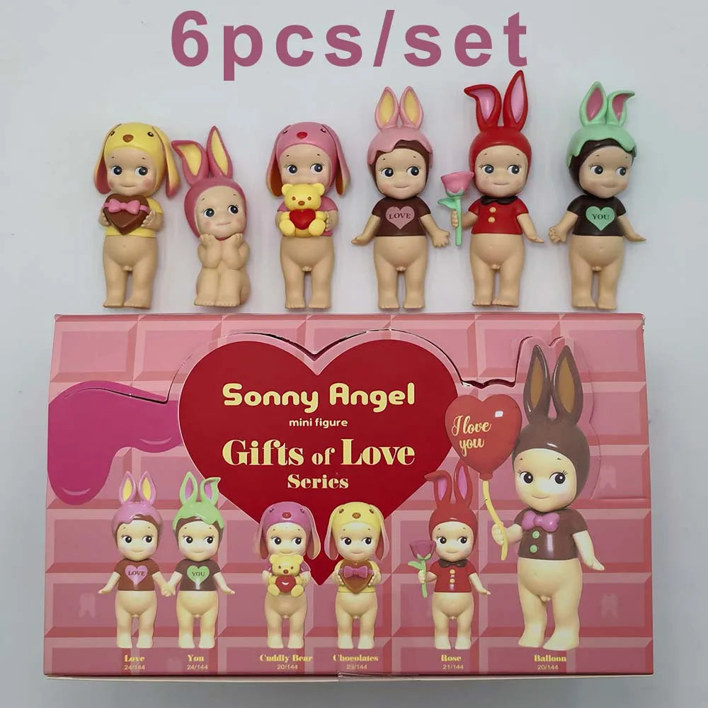 Sonny Angel Gifts Of Love Series Model Limited Collection Figure Cartoon Desktop Blind Box Xmas Valentine'S Day Gift Toy