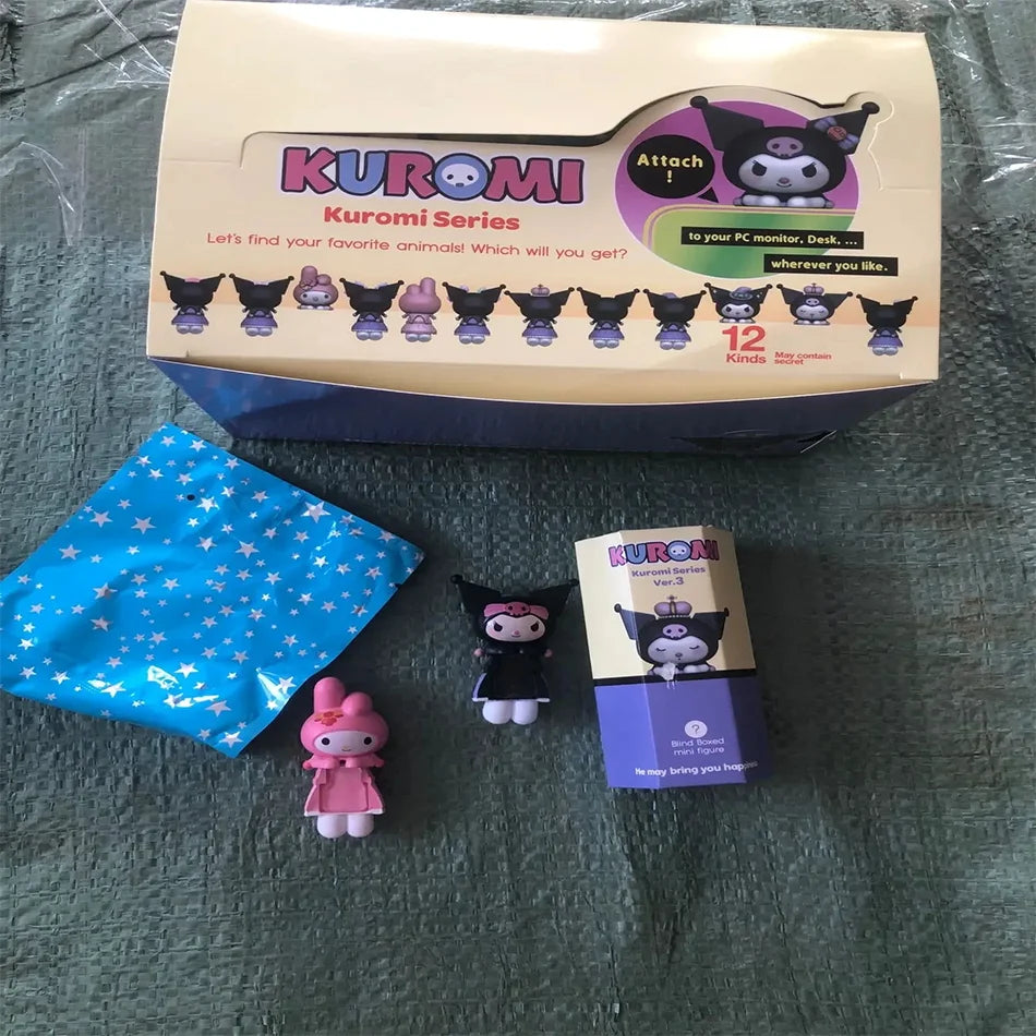 THE Sanrio Kuromi Series Surprise Box Christmas Advent Party Box Mini Anime Figures Doll Toys Children Xmas Gifts