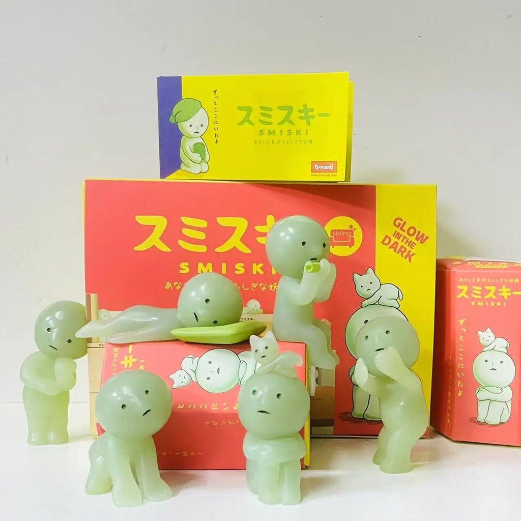 SMISKI lIVING Series Noctilucent Green Doll Blind Box Action Figures Decoration Model Toy Fans Children Gifts Random 1Pcs