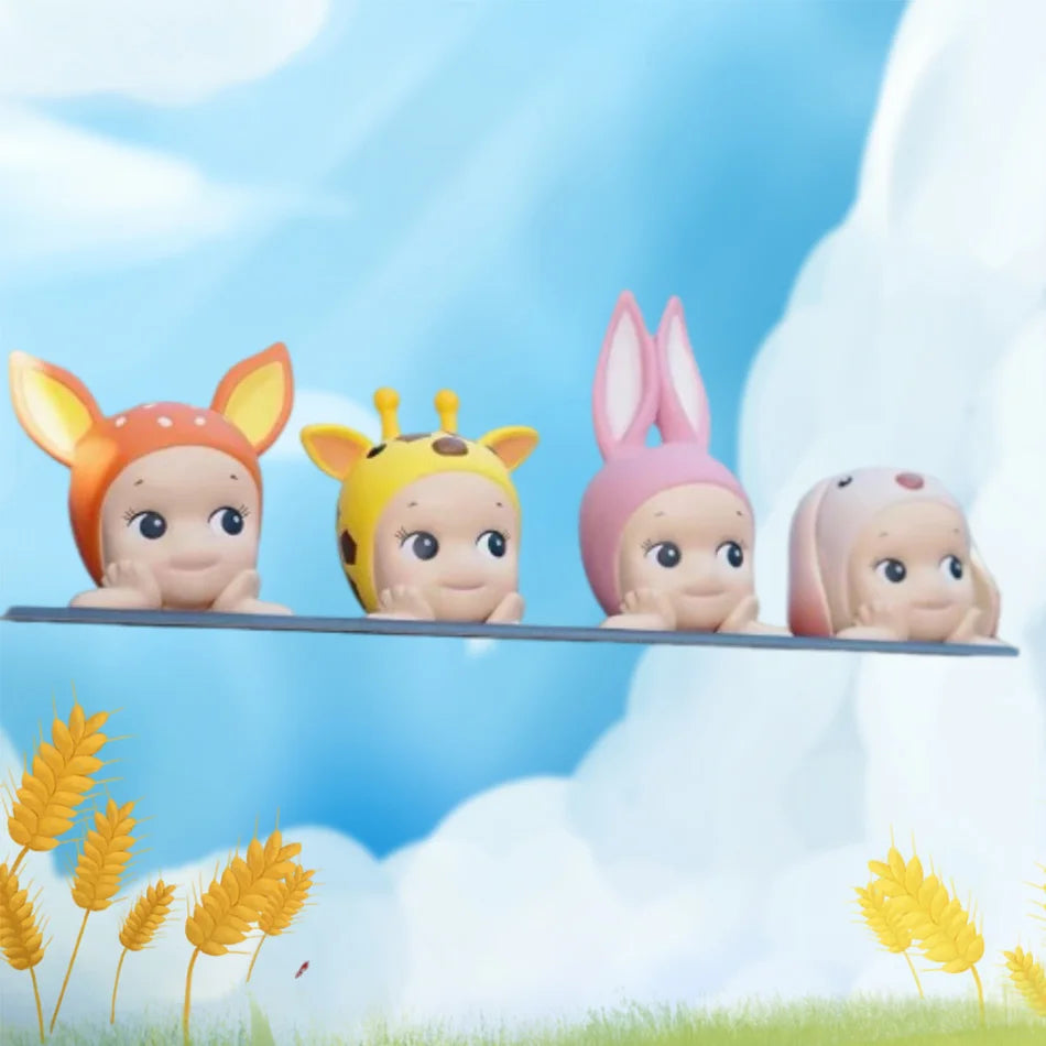 Sonn Angel Hippers Mini Figures Animal Blind Box Mysteries Kawaii Ornament Doll Kid Phone Decoration Cute Christmas Gift