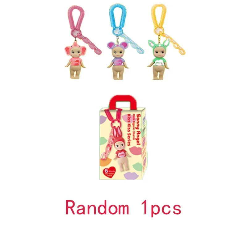 Sonny Angel Kiss Kiss Series Blind Box Cute Figure Model Toy Cartoon Bag Decoration Keychain Pendant Doll Hobbiarm Birthday Gift