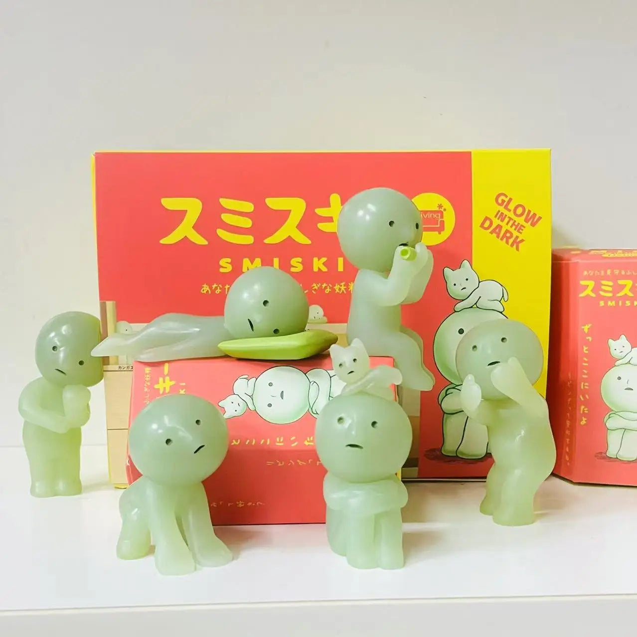 SMISKI lIVING Series Noctilucent Green Doll Blind Box Action Figures Decoration Model Toy Fans Children Gifts Random 1Pcs