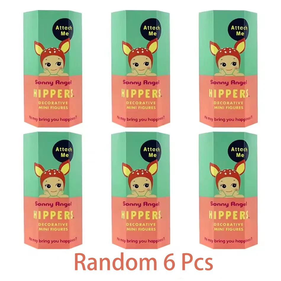 Sonn Angel Hippers Mini Figures Animal Blind Box Mysteries Kawaii Ornament Doll Kid Phone Decoration Cute Christmas Gift