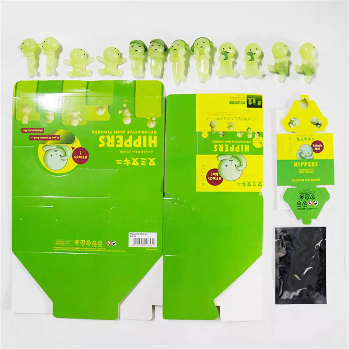 Hot Sonny Angel Smiski Work Serie Mystery Cute Noctilucent Green Doll Action Figures Cartoon Desktop Blind Box Gift Toy In Stock