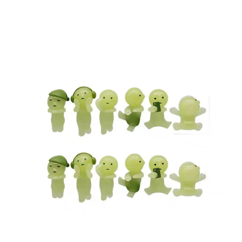 Hot Sonny Angel Smiski Work Serie Mystery Cute Noctilucent Green Doll Action Figures Cartoon Desktop Blind Box Gift Toy In Stock