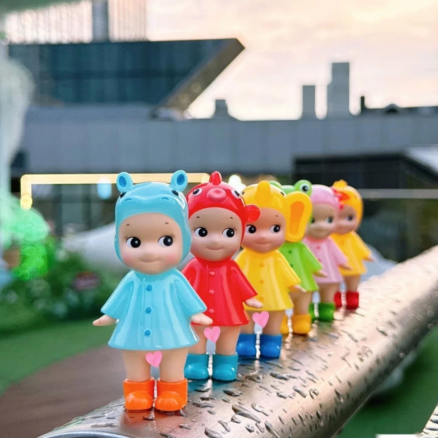 New Angel Mini Figure I Love Rainy Day Series Series Toy for Girl Mystery Box Frog Duck Goldfish Hippopotamus Collection Gifts