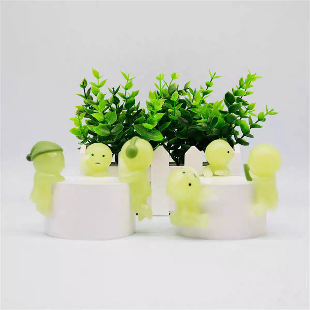 Hot Sonny Angel Smiski Work Serie Mystery Cute Noctilucent Green Doll Action Figures Cartoon Desktop Blind Box Gift Toy In Stock