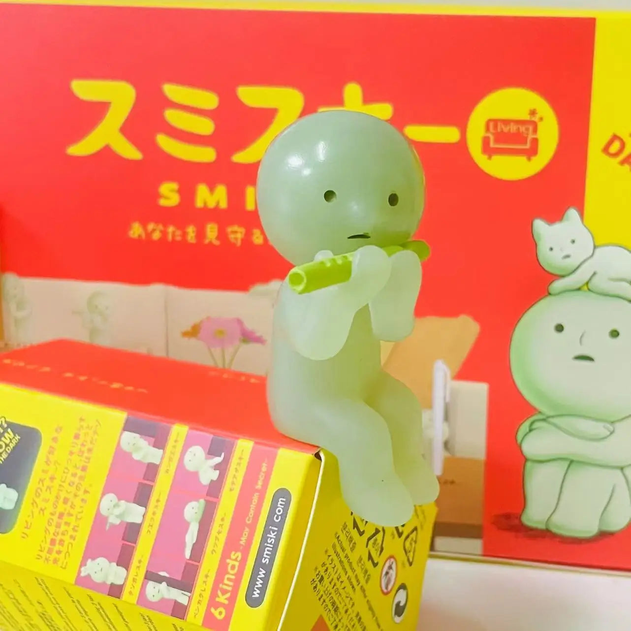 SMISKI lIVING Series Noctilucent Green Doll Blind Box Action Figures Decoration Model Toy Fans Children Gifts Random 1Pcs