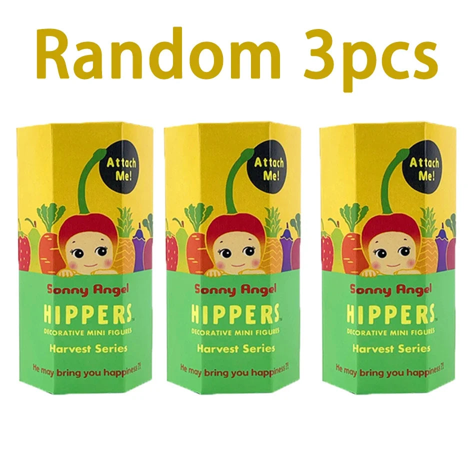Mini Figure Sunny Angel Hippers Harvest Series Fruit Blind Box Mysteries Kawaii Ornaments Doll Kid Surprise Christmas Cute Gift