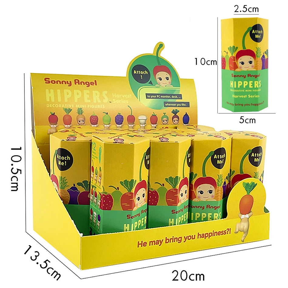 Mini Figure Sunny Angel Hippers Harvest Series Fruit Blind Box Mysteries Kawaii Ornaments Doll Kid Surprise Christmas Cute Gift