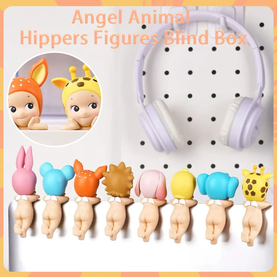 Sonn Angel Hippers Mini Figures Animal Blind Box Mysteries Kawaii Ornament Doll Kid Phone Decoration Cute Christmas Gift