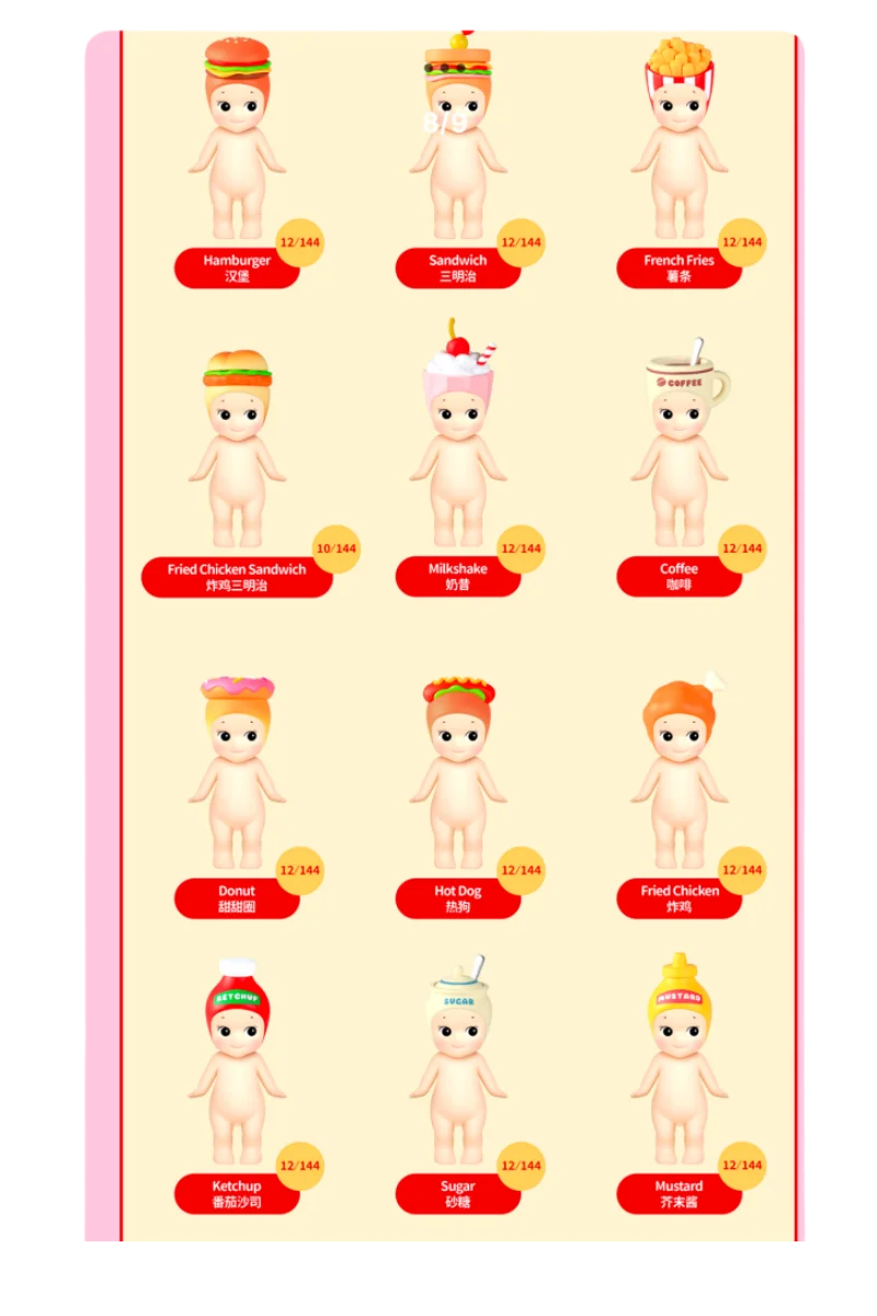New Hot Selling Original Sonny Angel Snack Series Blind Box Mini Figures Action Toy Ornaments Dolls Fans Children Birthday Gifts