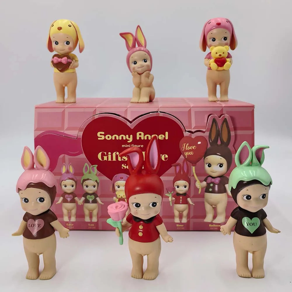 Sonny Angel Gifts Of Love Series Model Limited Collection Figure Cartoon Desktop Blind Box Xmas Valentine'S Day Gift Toy