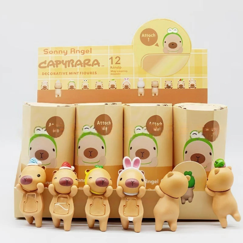 Capybara Hippers Mystery Box Sonny Angel Decorative Mini Doll Collection Blind Box Cute Capybara Car Model Doll Christmas Gift