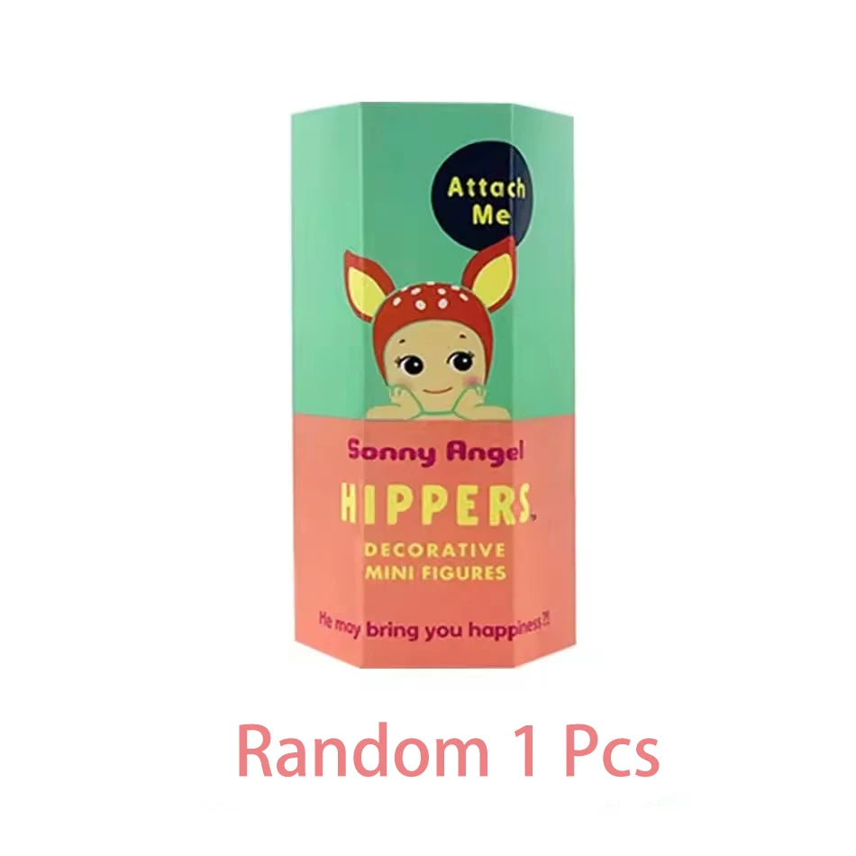 Sonn Angel Hippers Mini Figures Animal Blind Box Mysteries Kawaii Ornament Doll Kid Phone Decoration Cute Christmas Gift