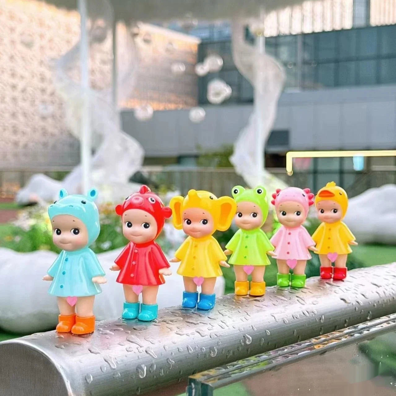 New Angel Mini Figure I Love Rainy Day Series Series Toy for Girl Mystery Box Frog Duck Goldfish Hippopotamus Collection Gifts