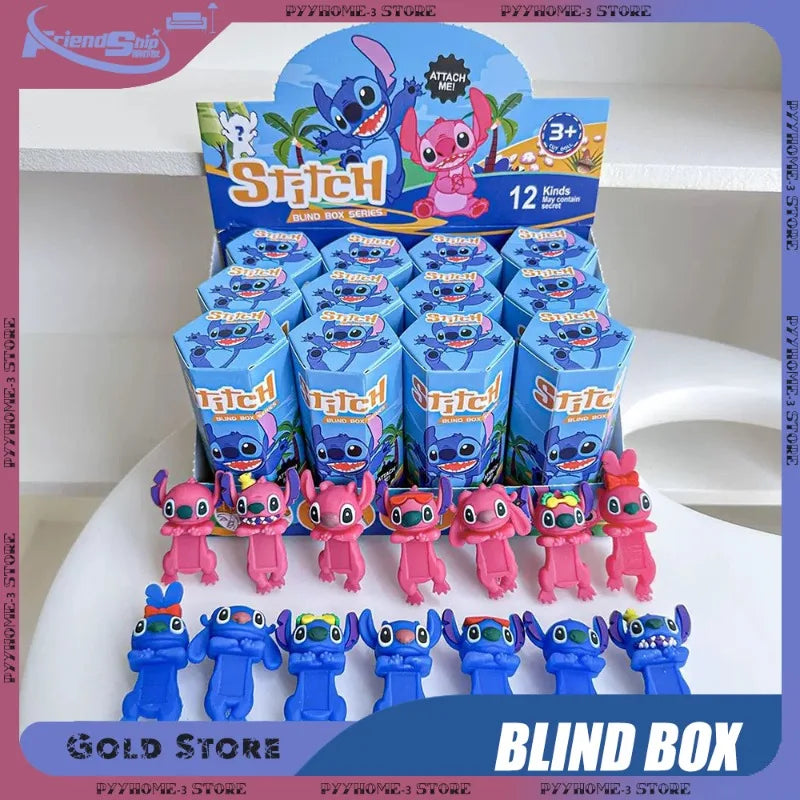 Blind Box Toy Stitch Prone Series Anime Characters Car Dashboard Decoration Surprise Toy Sony Angel Style Surprise Holiday Gift
