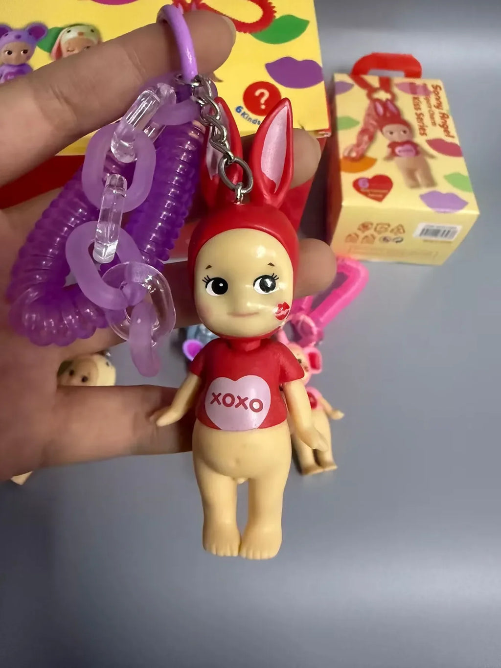 Sonny Angel Kiss Kiss Series Blind Box Cute Figure Model Toy Cartoon Bag Decoration Keychain Pendant Doll Hobbiarm Birthday Gift