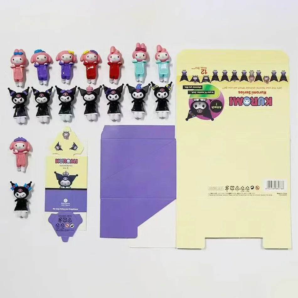 THE Sanrio Kuromi Series Surprise Box Christmas Advent Party Box Mini Anime Figures Doll Toys Children Xmas Gifts