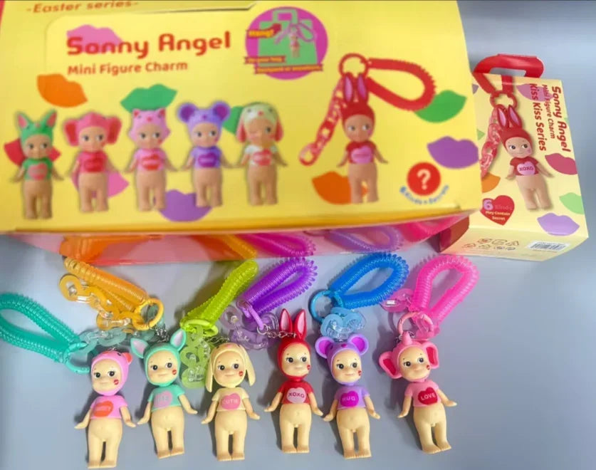 Sonny Angel Kiss Kiss Series Blind Box Cute Figure Model Toy Cartoon Bag Decoration Keychain Pendant Doll Hobbiarm Birthday Gift