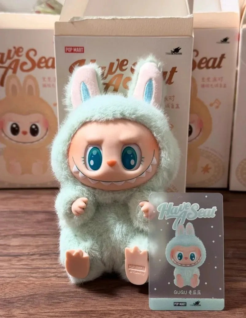 2nd Gen  LABUBU "have a seat" Sitting Party Series Vinyl Plush Blind Box Figurine Surprise Hanging Birthday Gift