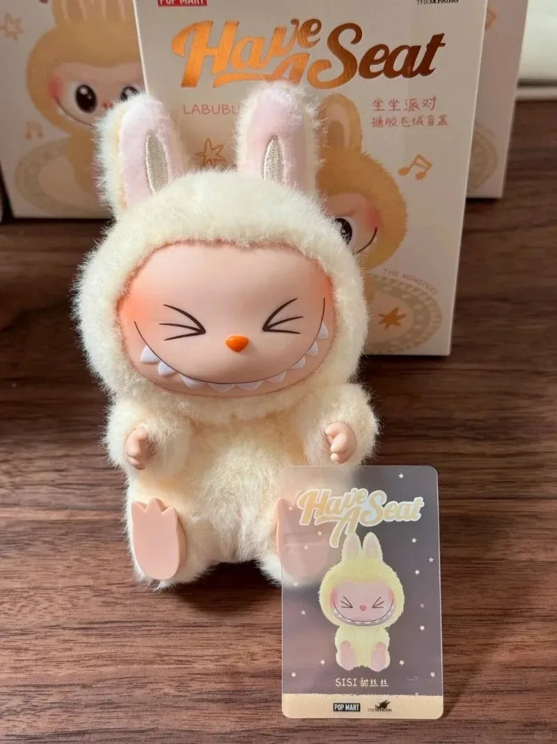 2nd Gen  LABUBU "have a seat" Sitting Party Series Vinyl Plush Blind Box Figurine Surprise Hanging Birthday Gift