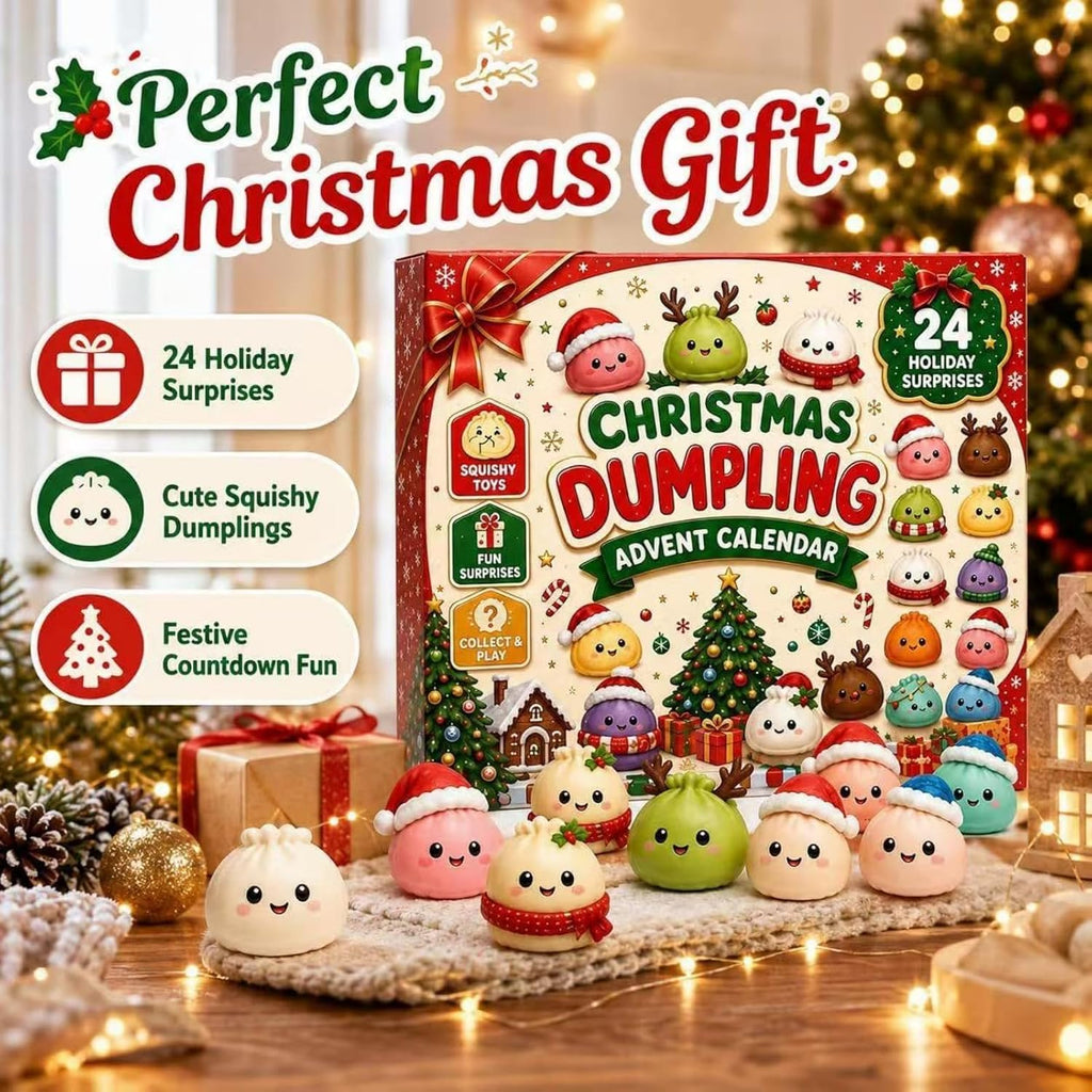 Christmas Dumpling Advent Calendar styled as Christmas gift