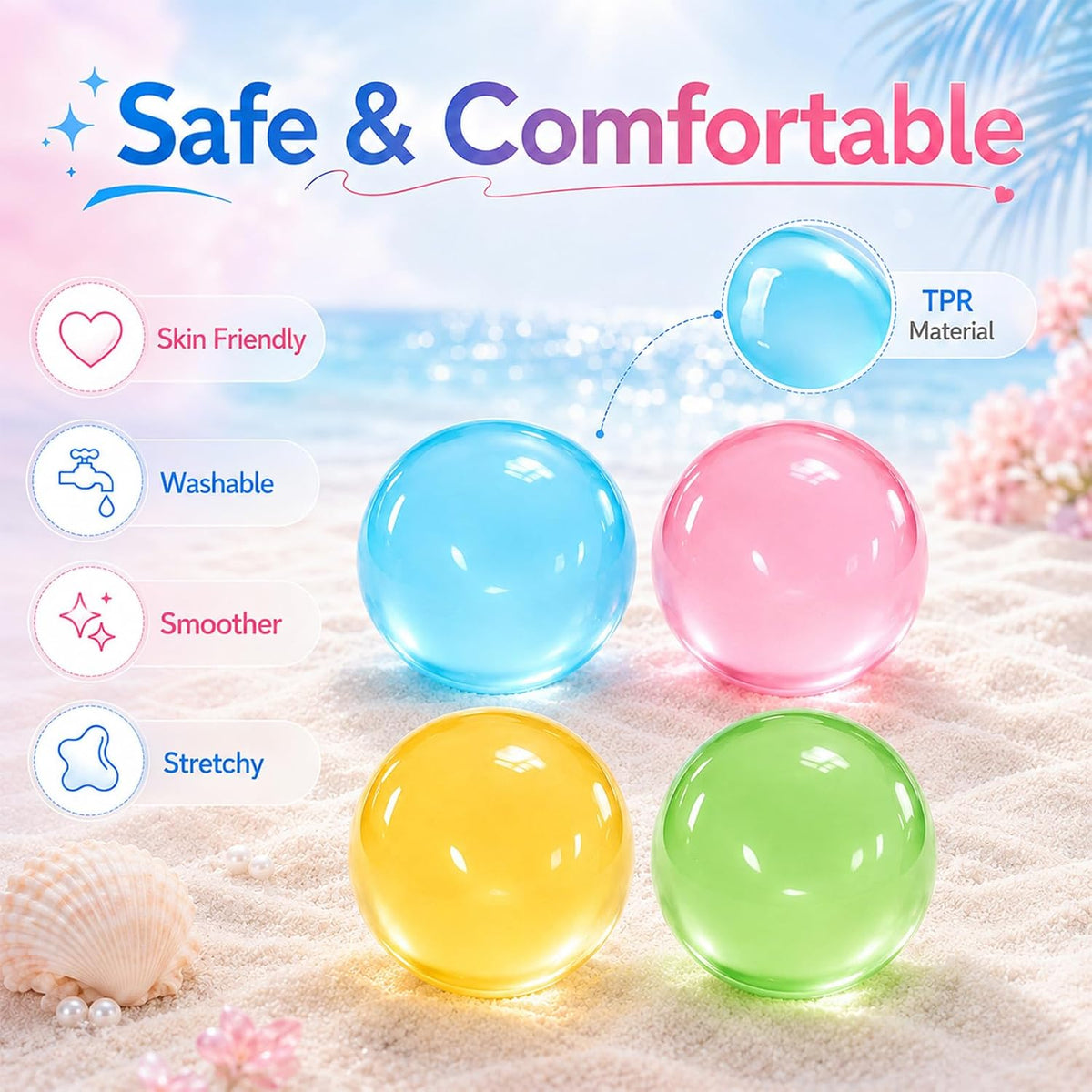 Stretch squeeze and press coconut oil squishy toy demonstrations