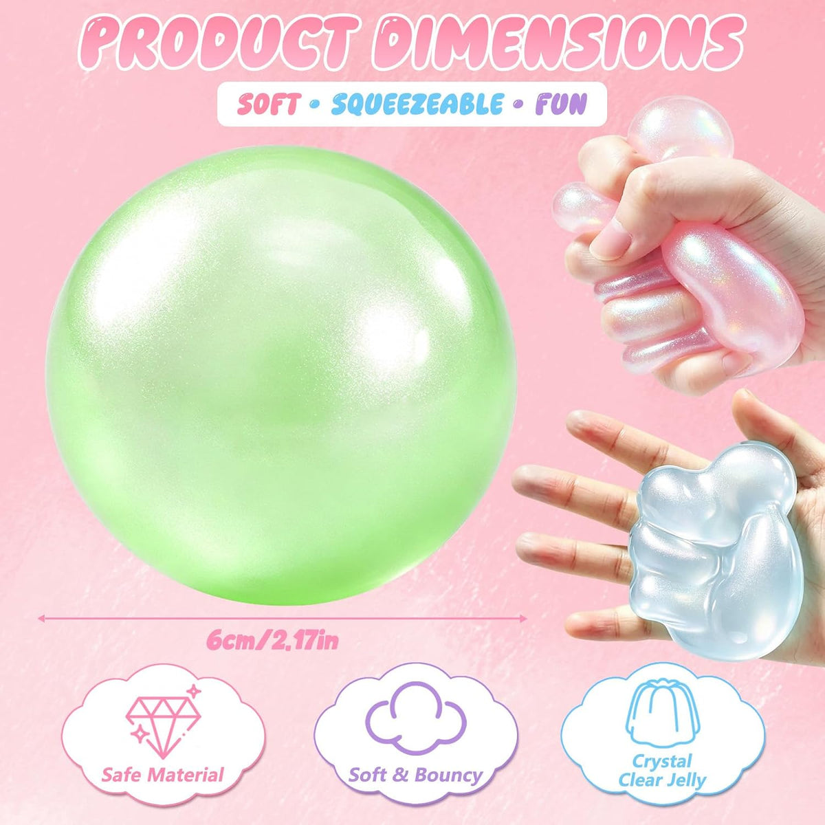 Green Pearl Coconut Oil Squishy Ball