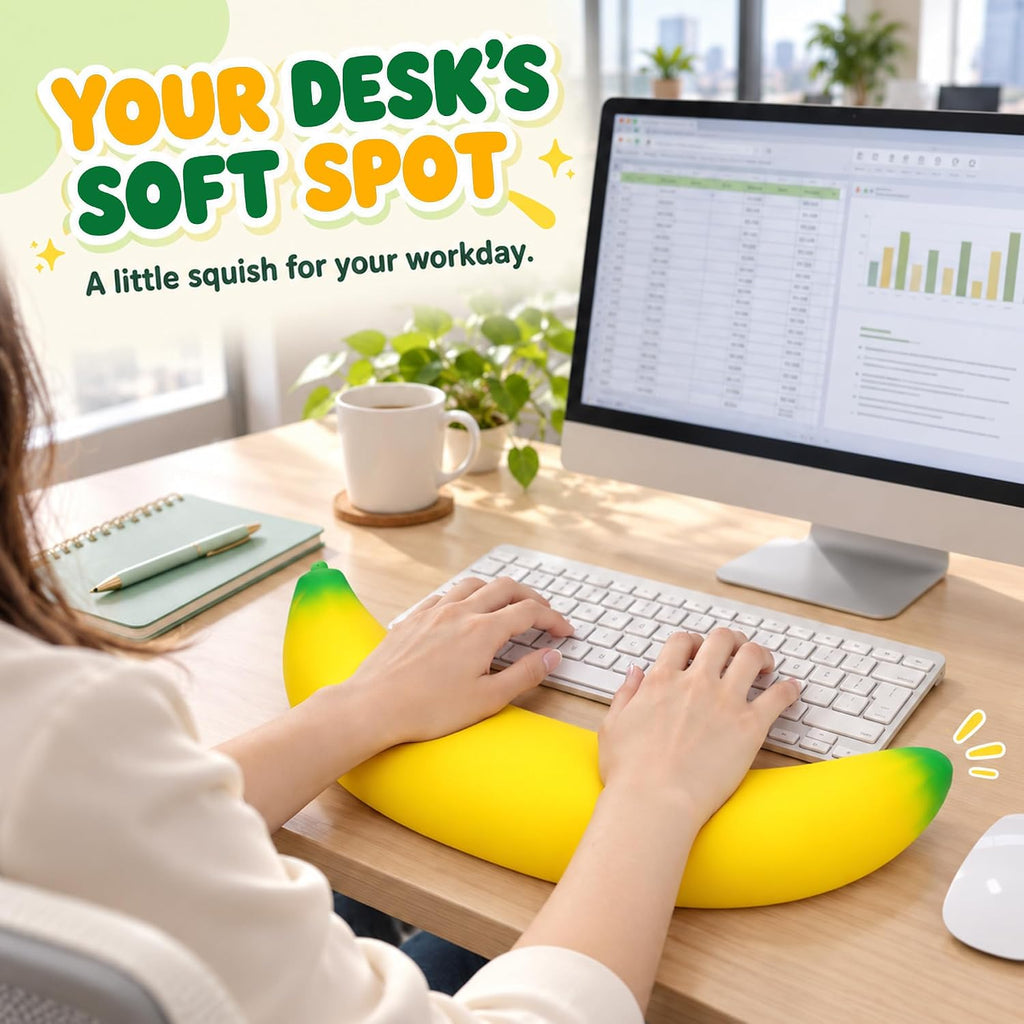 Jumbo Banana Squishy desk companion