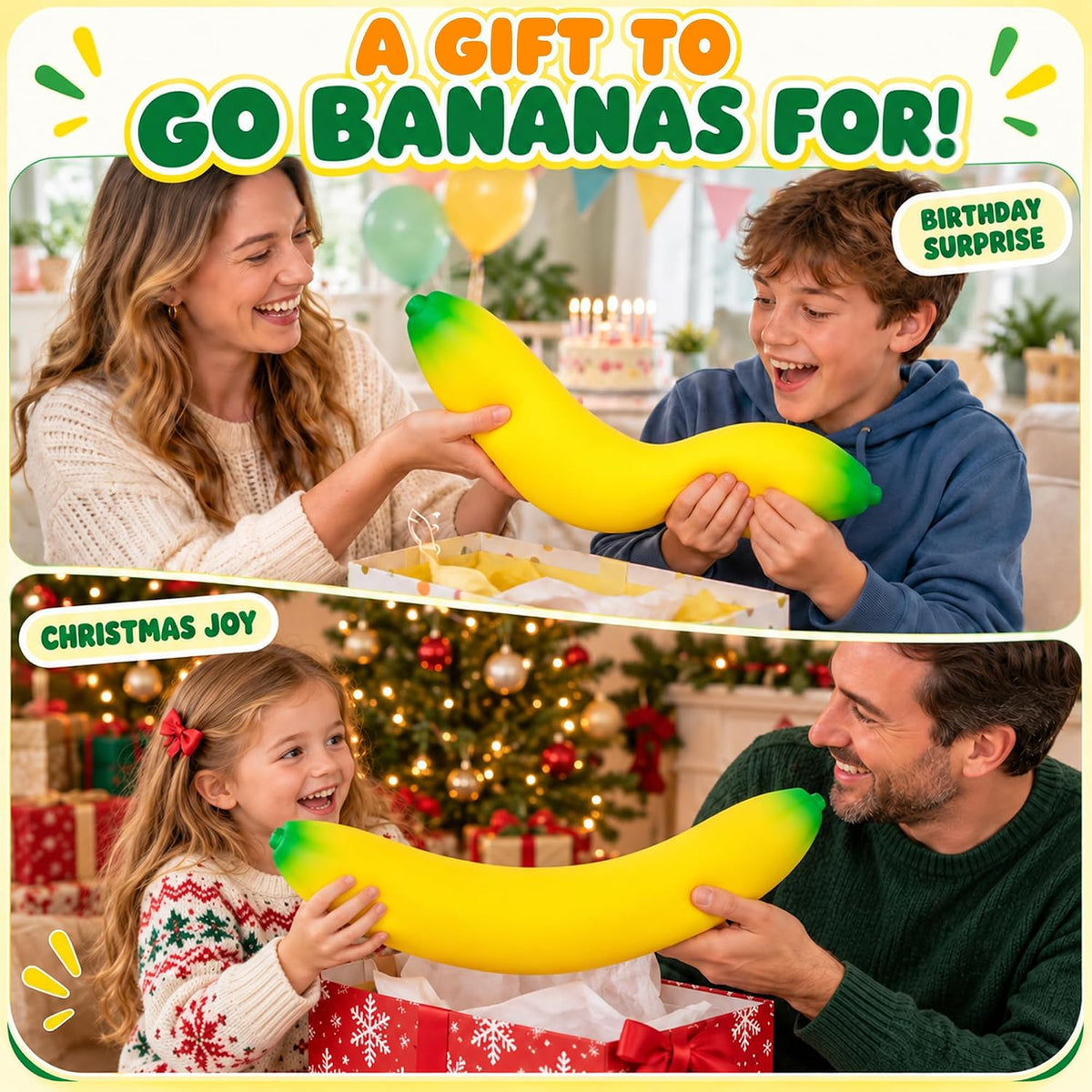 Jumbo Banana Squishy gift for family and friends