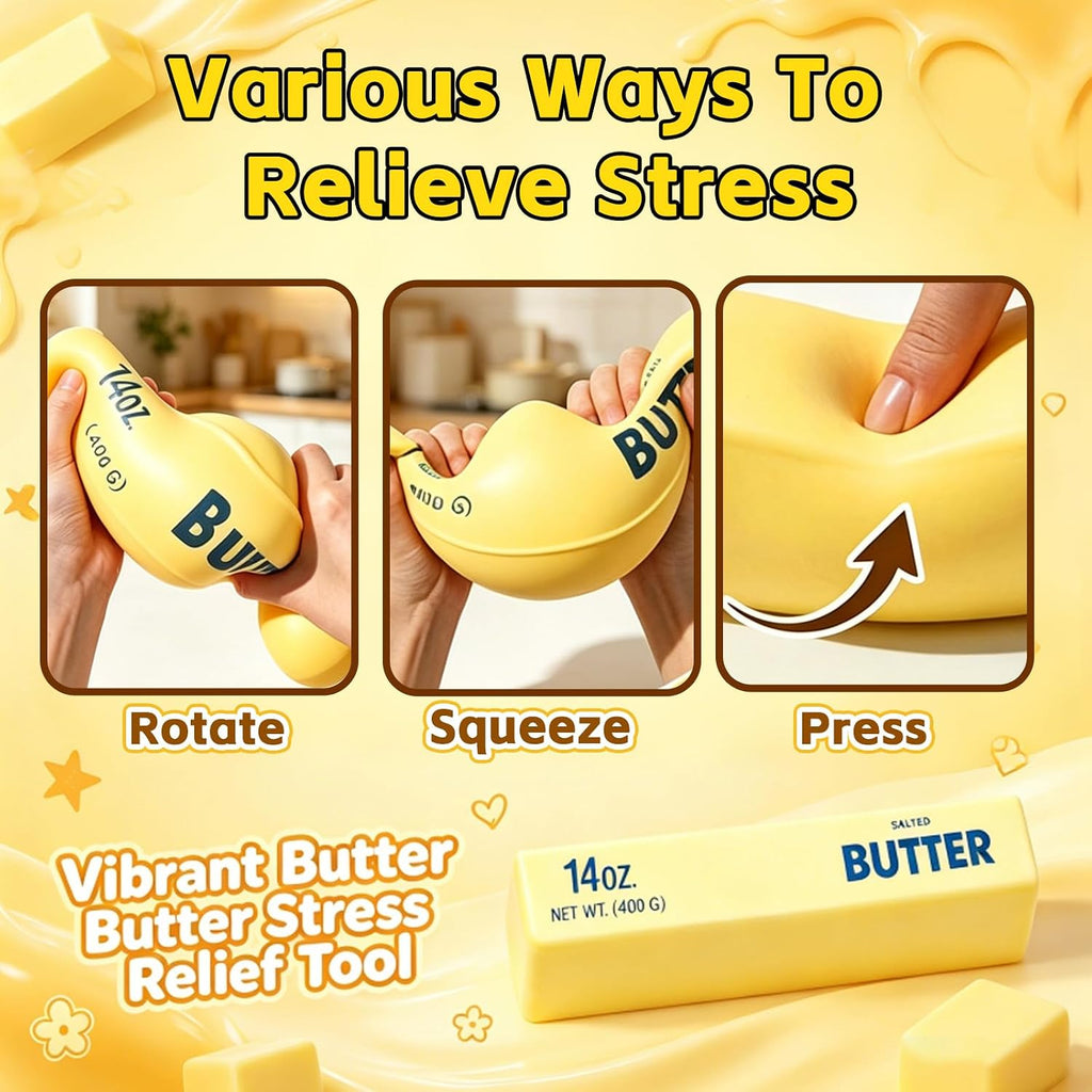Ways to squeeze press and rotate butter squishy