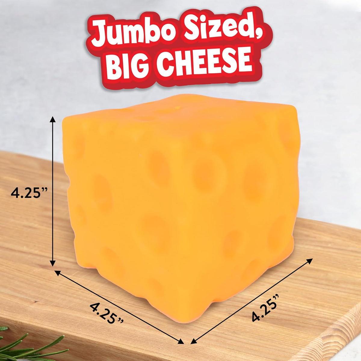 Jumbo Cheese Squishy squeezing poking and twisting demonstration