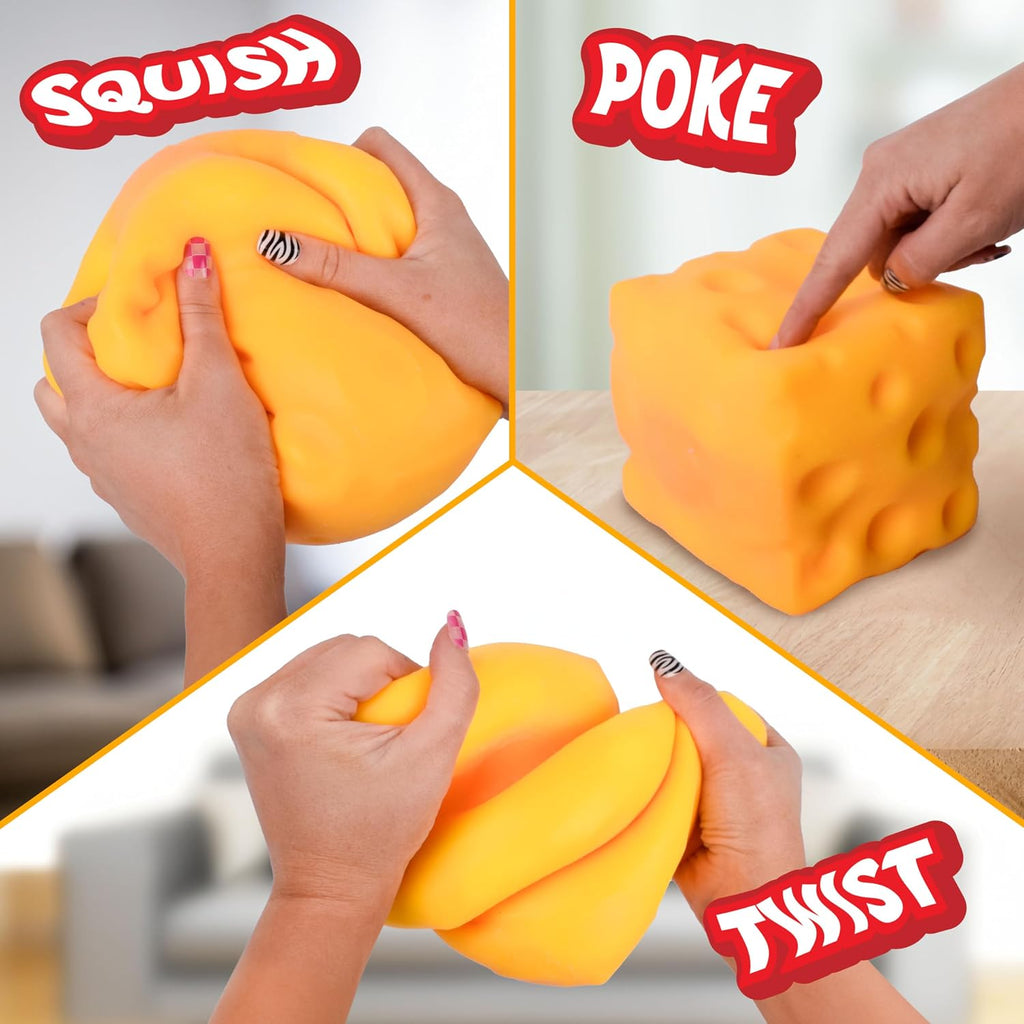 Jumbo Cheese Squishy approximate 10.8 cm size dimensions